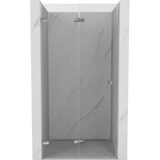 Sprchové dvere Mexen Lunar-F ľavé skladacie 90 cm, priehľadné, chróm - 836-090-000-01-00-L