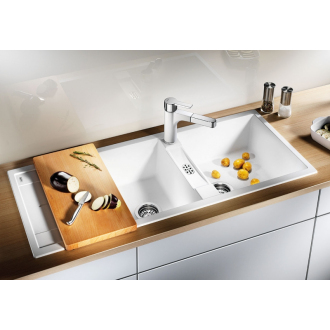 Blanco METRA 8 S 515048 dvojdrez s odkvapom, obojstranný kávová drez vstavaný