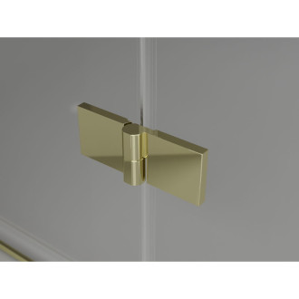 Sprchové dvere Mexen Lunar-F pravé skladacie 65 cm, priehľadné, zlaté - 836-065-000-50-00-P