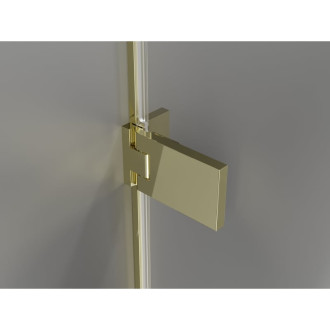 Sprchové dvere Mexen Lunar-F pravé skladacie 100 cm, priehľadné, zlaté - 836-100-000-50-00-P