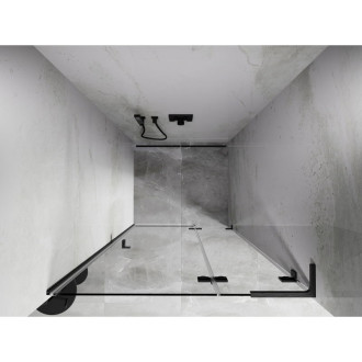 Sprchové dvere Mexen Lunar L s pravými pántami 70 cm, priehľadné, kartáčovaná pištoľovo sivá - 834L-070-000-66-00-P