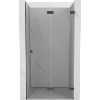 Sprchové dvere Mexen Lunar-F pravé, skladacie, 70 cm, priehľadné, kartáčovaná pištoľ gray - 836-070-000-66-00-P