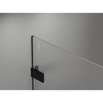 Sprchové dvere Mexen Lunar-F pravé skladacie 90 cm, priehľadné, čierne - 836-090-000-70-00-P