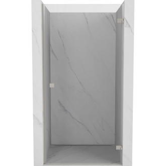 Sprchové dvere Mexen Lunar-B s pravými pántami 70 cm, priehľadné, kartáčovaný nikel - 832-070-000-97-00-P