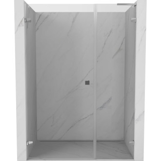 Sprchové dvere Mexen Lunar-B L s ľavými pántami 115 cm, priehľadné, chróm - 832SL-115-050-01-00-L