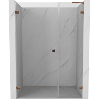 Sprchové dvere Mexen Lunar-B L s ľavými pántami 110 cm, priehľadné, ružové zlato - 832SL-110-050-60-00-L