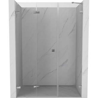 Sprchové dvere Mexen Lunar-F ľavé skladacie 140 cm, priehľadné, chróm - 836S-140-050-01-00-L
