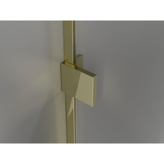 Sprchové dvere Mexen Lunar-F ľavé skladacie 140 cm, priehľadné, zlaté - 836S-140-050-50-00-L