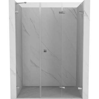 Sprchové dvere Mexen Lunar-F pravé skladacie 115 cm, priehľadné, chróm - 836S-115-050-01-00-P