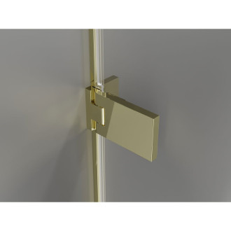 Sprchové dvere Mexen Lunar-F pravé skladacie 115 cm, priehľadné, zlaté - 836S-115-050-50-00-P