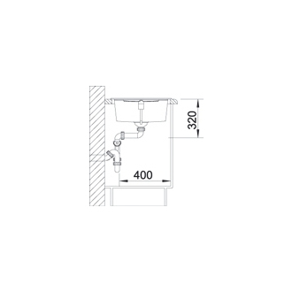Blanco METRA XL 6 S 515279 drez s odkvapom, obojstranný aluminium drez vstavaný