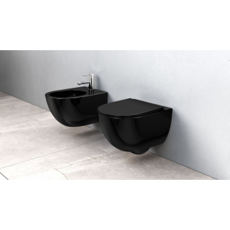 Rea Závesné WC Carlo Mini Rimless Duroplast/Flat/ZM Black REA-C8936