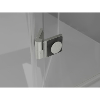 Sprchové dvere Mexen Lunar-F pravé skladacie 140 cm, priehľadné, kartáčovaný nikel - 836S-140-050-97-00-P