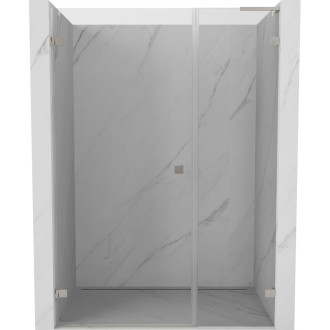 Sprchové dvere Mexen Lunar-B L s ľavými pántami 110 cm, priehľadné, kartáčovaný nikel - 832SL-110-050-97-00-L