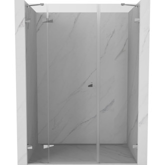 Sprchové dvere Mexen Lunar s ľavými pántami 120 cm, priehľadné, chróm - 834S-120-050-01-00-L