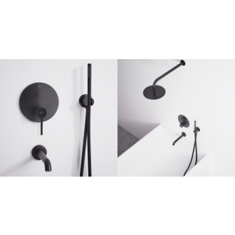 Rea Vanový a sprchový set s výlevkou Lungo Black REA-P4112
