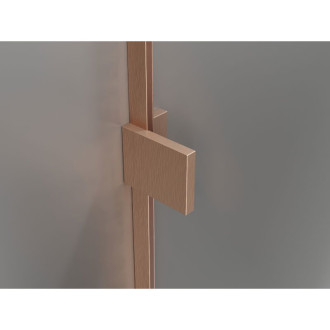 Sprchové dvere Mexen Lunar-B L s pravými pántami 120 cm, priehľadné, kartáčovaná meď - 832SL-120-050-65-00-P