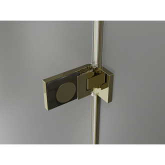 Sprchové skladacie dvere Mexen Lunar-F L pravé 110 cm, priehľadné, zlaté - 836SL-110-050-50-00-P