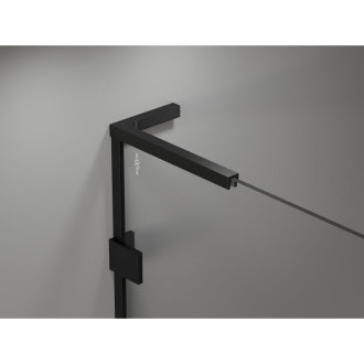 Sprchové skladacie dvere Mexen Lunar-F L pravé 140 cm, priehľadné, čierne - 836SL-140-050-70-00-P