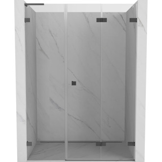 Sprchové skladacie dvere Mexen Lunar-F L pravé 115 cm, priehľadné, strieborná - 836SL-115-050-95-00-P