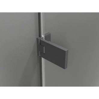 Sprchové skladacie dvere Mexen Lunar-F L pravé 125 cm, priehľadné, strieborná - 836SL-125-050-95-00-P