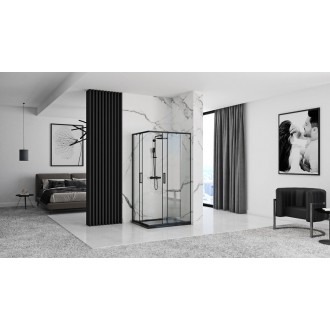 Rea Sprchovací kút Punto Black 80x100 REA-K4806