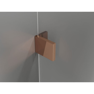 Sprchové dvere Mexen Lunar s ľavými pántami 130 cm, priehľadné, ružové zlato - 834S-130-050-60-00-L