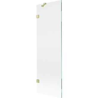 Vaňová zástena Mexen Lunar s jedným krídlom 60 x 150 cm, priehľadná, kartáčované zlato - 897-060-000-55-00