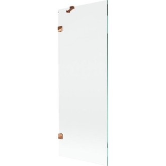 Vaňová zástena Mexen Lunar s jedným krídlom 70 x 150 cm, priehľadná, ružové zlato - 897-070-000-60-00