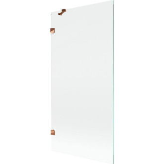 Vaňová zástena Mexen Lunar s jedným krídlom 90 x 150 cm, priehľadná, ružové zlato - 897-090-000-60-00