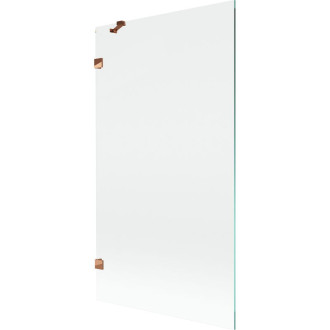 Vaňová zástena Mexen Lunar s jedným krídlom 100 x 150 cm, priehľadná, ružové zlato - 897-100-000-60-00