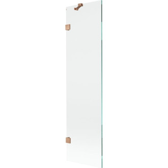 Vaňová zástena Mexen Lunar s jedným krídlom 50 x 150 cm, priehľadná, kartáčovaná meď - 897-050-000-65-00