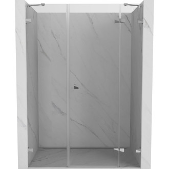 Sprchové dvere Mexen Lunar s pravými pántami 125 cm, priehľadné, chróm - 834S-125-050-01-00-P