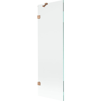 Vaňová zástena Mexen Lunar s jedným krídlom 60 x 150 cm, priehľadná, kartáčovaná meď - 897-060-000-65-00