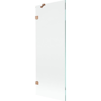 Vaňová zástena Mexen Lunar s jedným krídlom 70 x 150 cm, priehľadná, kartáčovaná meď - 897-070-000-65-00