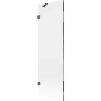Vaňová zástena Mexen Lunar s jedným krídlom 60 x 150 cm, priehľadná, kartáčovaná pištoľovo sivá - 897-060-000-66-00