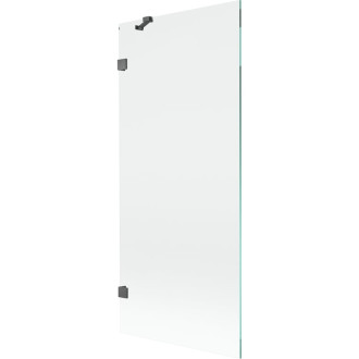 Vaňová zástena Mexen Lunar s jedným krídlom 80 x 150 cm, priehľadná, kartáčovaná pištoľovo sivá - 897-080-000-66-00