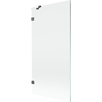 Vaňová zástena Mexen Lunar s jedným krídlom 90 x 150 cm, priehľadná, kartáčovaná pištoľovo sivá - 897-090-000-66-00