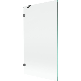 Vaňová zástena Mexen Lunar s jedným krídlom 100 x 150 cm, priehľadná, kartáčovaná pištoľovo sivá - 897-100-000-66-00