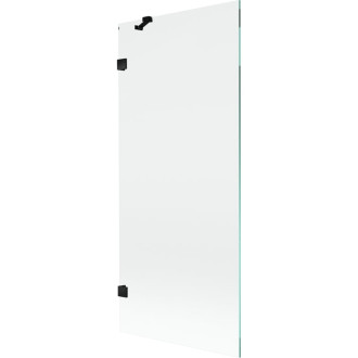 Vaňová zástena Mexen Lunar s jedným krídlom 80 x 150 cm, priehľadná, čierna - 897-080-000-70-00