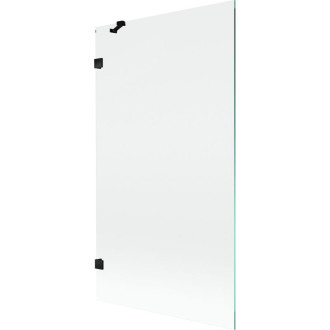 Vaňová zástena Mexen Lunar s jedným krídlom 100 x 150 cm, priehľadná, čierna - 897-100-000-70-00