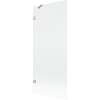 Vaňová zástena Mexen Lunar s jedným krídlom 80 x 150 cm, priehľadná, kartáčovaný nikel - 897-080-000-97-00