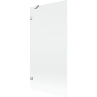 Vaňová zástena Mexen Lunar s jedným krídlom 90 x 150 cm, priehľadná, kartáčovaný nikel - 897-090-000-97-00