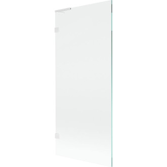 Vaňová zástena Mexen Lunar L s jedným krídlom 80 x 150 cm, priehľadná, biela - 897L-080-000-20-00