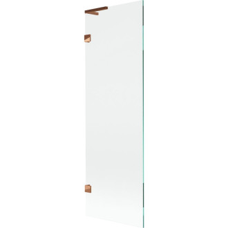 Vaňová zástena Mexen Lunar L s jedným krídlom 60 x 150 cm, priehľadná, ružové zlato - 897L-060-000-60-00