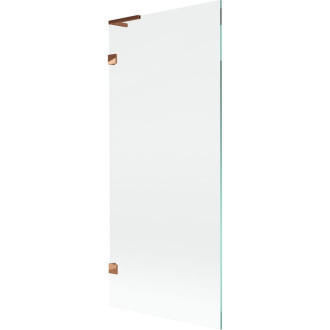 Vaňová zástena Mexen Lunar L s jedným krídlom 80 x 150 cm, priehľadná, ružové zlato - 897L-080-000-60-00