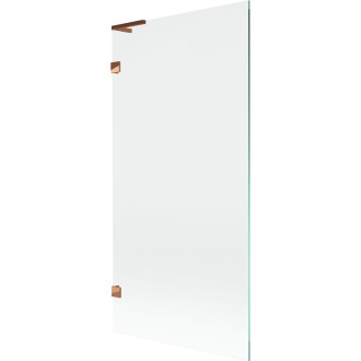 Vaňová zástena Mexen Lunar L s jedným krídlom 90 x 150 cm, priehľadná, ružové zlato - 897L-090-000-60-00