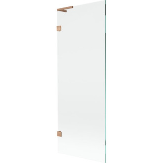 Vaňová zástena Mexen Lunar L s jedným krídlom 70 x 150 cm, priehľadná, kartáčovaná meď - 897L-070-000-65-00
