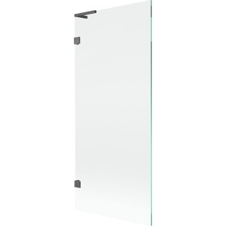 Vaňová zástena Mexen Lunar L s jedným krídlom 80 x 150 cm, priehľadná, kartáčovaná pištoľovo sivá - 897L-080-000-66-00
