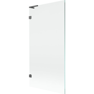 Vaňová zástena Mexen Lunar L s jedným krídlom 90 x 150 cm, priehľadná, kartáčovaná pištoľovo sivá - 897L-090-000-66-00